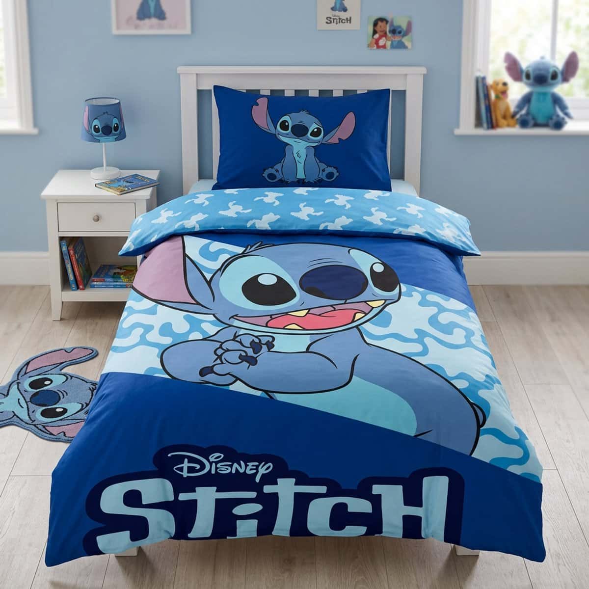 Lilo & Stitch Bettbezug - 140 x 200 cm - Baumwolle - Blau